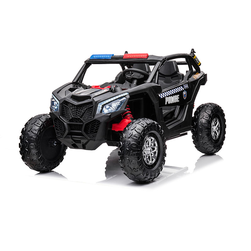 UTV de policía para niños 12V 2WD con absorción de impacto en las cuatro ruedas