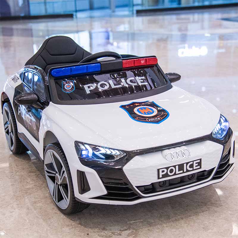 Coche de policía para niños de juguete con batería de 12 V