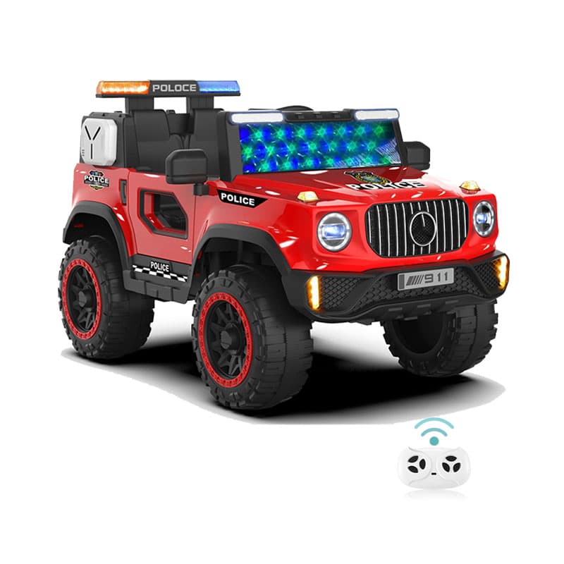 Luces LED para parabrisas de coche de policía para niños de 12 V