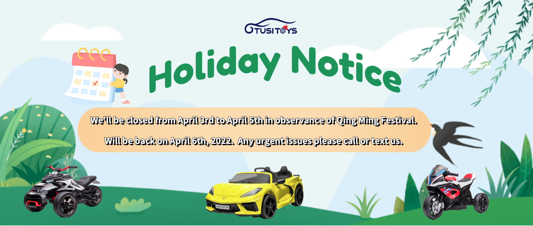 aviso de vacaciones