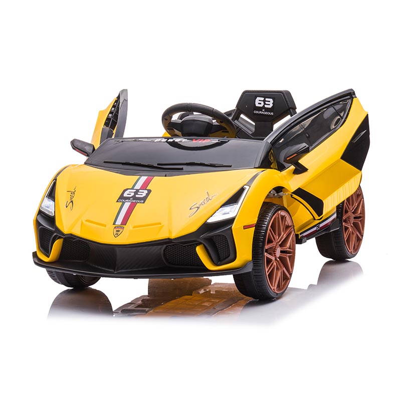 12V 2WD Kids Ride-On Car with Double Doors & Swing