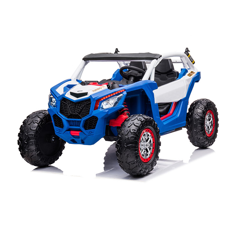 12V 2WD Kids Ride-On Police UTV with Four-Wheel Shock Absorption