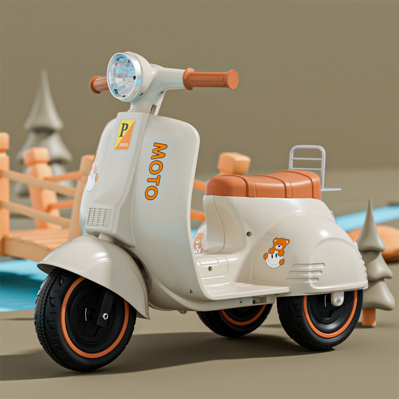 6V Single Motor Kids Electric Scooter with Music & LED Lights