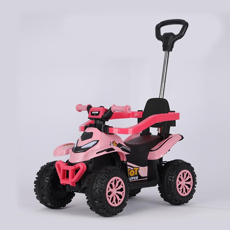 ATV para niños con barra de empuje y barandilla