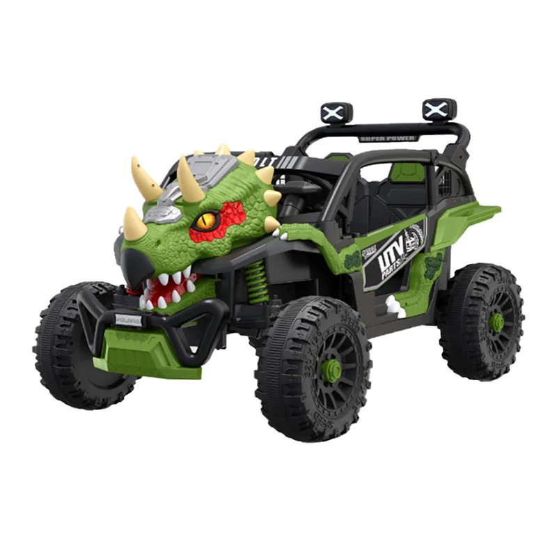 Coche eléctrico para niños de 12 V en coche de dinosaurio UTV