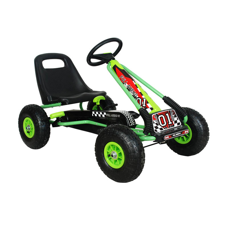 Go Kart de pedales para niños con ruedas neumáticas, avance y retroceso