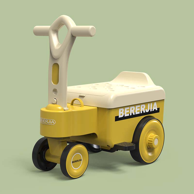 Coche deslizante con barra de mango de cesta de almacenamiento grande