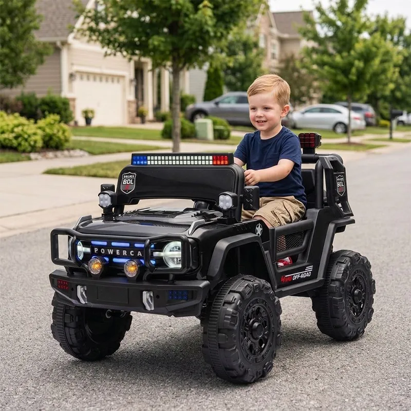 Coche eléctrico de juguete de plástico unisex con cuatro ruedas